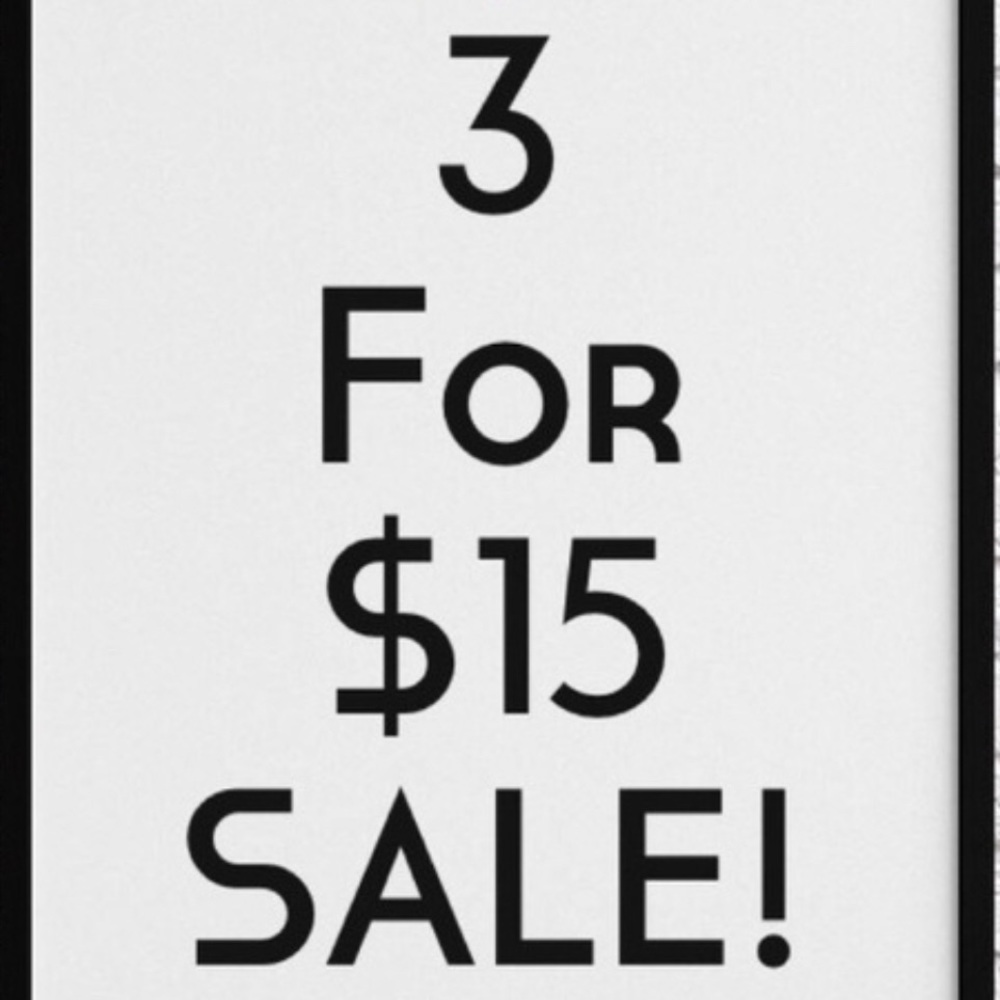Items marked with a 3️⃣ Are in the 3 for $15 offer